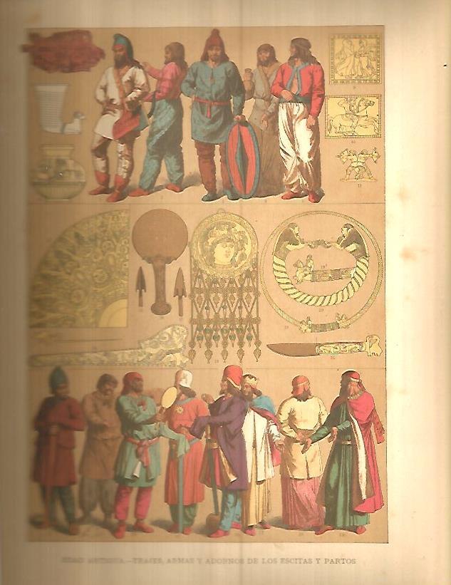 LAMINA 9747: Trajes armas y adornos de escitas y parthos