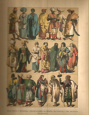 LAMINA 9750: Trajes arabes de España Turquia y Bagdad