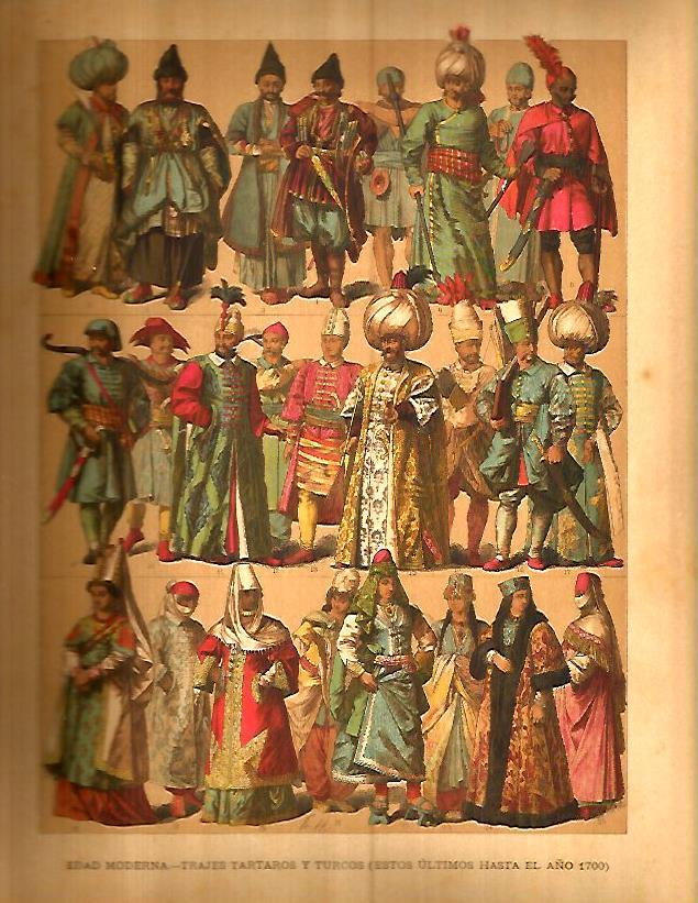 LAMINA 9752: Trajes tartaros y turcos