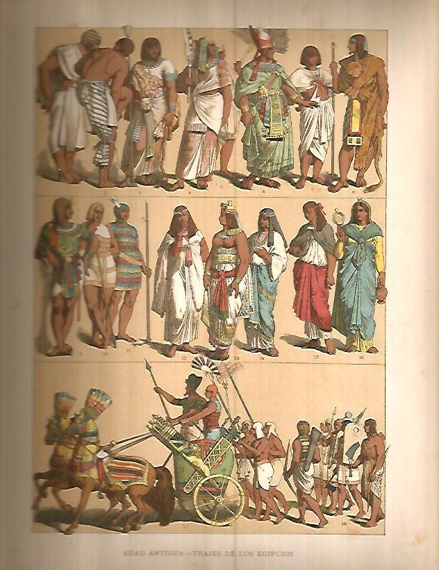 LAMINA 9754: Trajes del antiguo Egipto