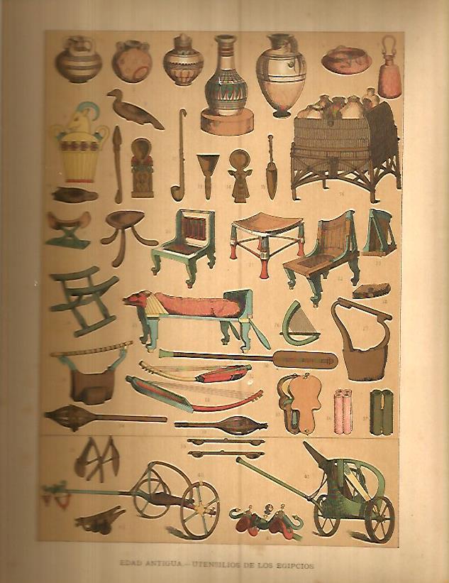 LAMINA 9758: Utensilios del antiguo Egipto