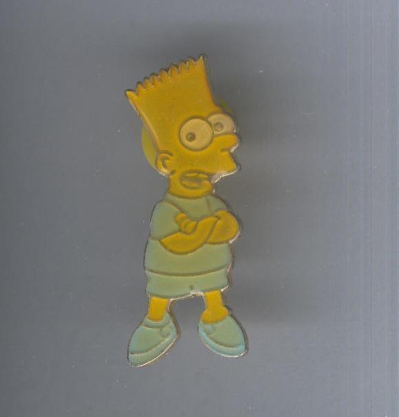 Pins metal: Bart cruzado de brazos de la serie los simpson