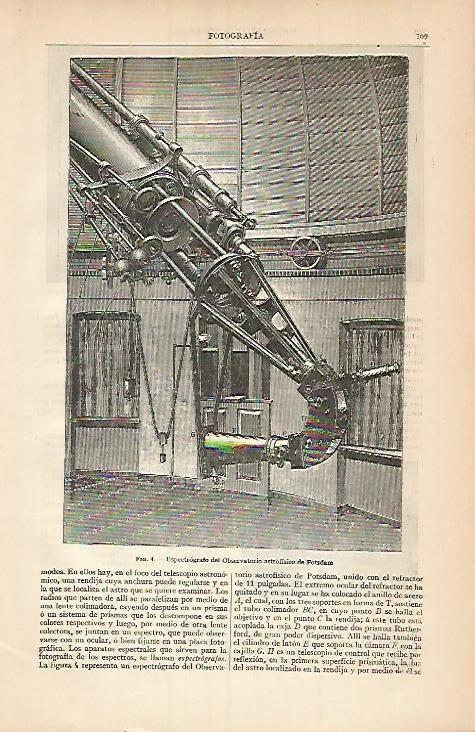 LAMINA ESPASA 3448: Espectografo del Observatorio Astrofisico de Postdam