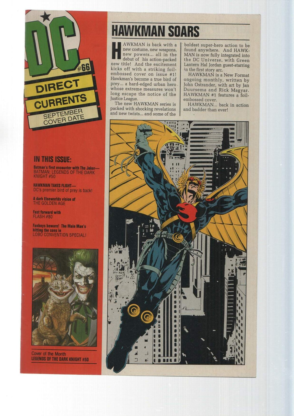 DC: Direct Currents num 66 - cover of the Month Legends of the Dark Knight 50