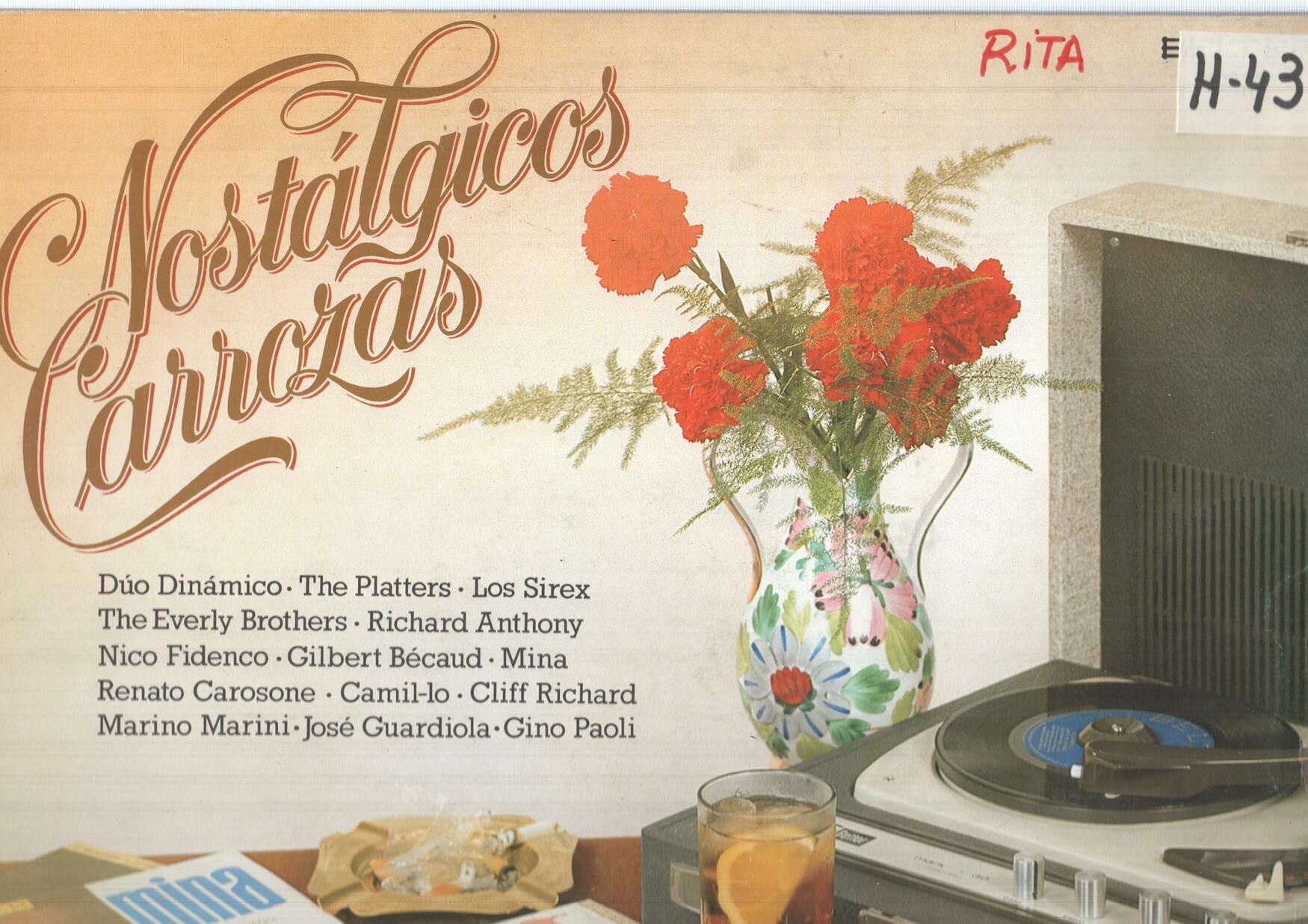 LP: Nostalgicos Carrozas. Duo Dinamico, The Platters, Los Sirex, Gino Paoli, Mina Renato Carosone, etc