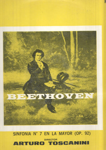 LP: Beethoven num 7 en La mayor, op. 92 - Arturo Toscanini. Serie Rojo, His Masters Voice