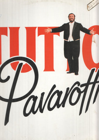 LP doble: Tutto Pavarotti. Escrito en boligrafo dedicatoria y varias anotaciones