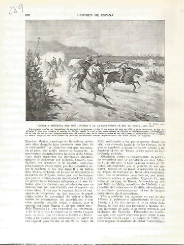 LAMINA 4802: Victoria de Alfonso V de Aragon sobre el Rey de Tunez año 1432
