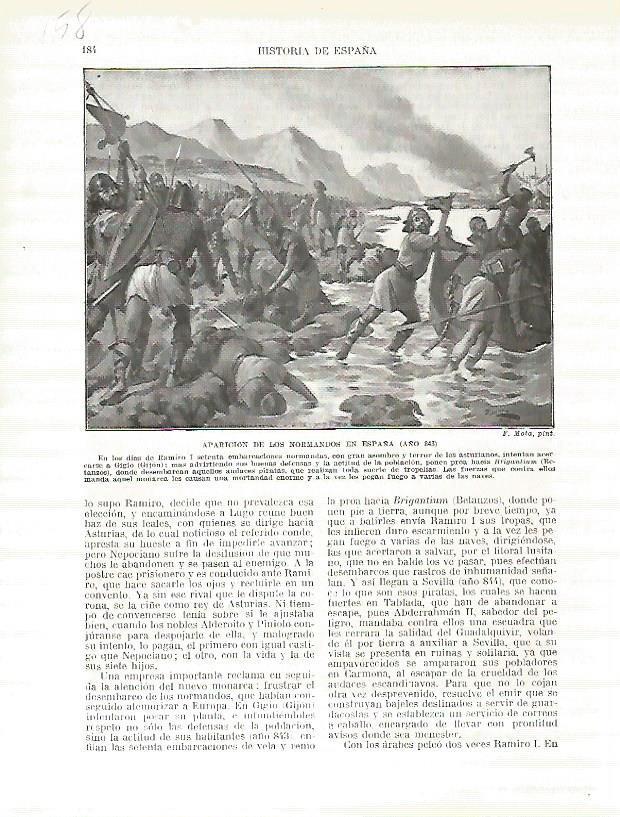 LAMINA 4671: Aparicion de los normandos en España