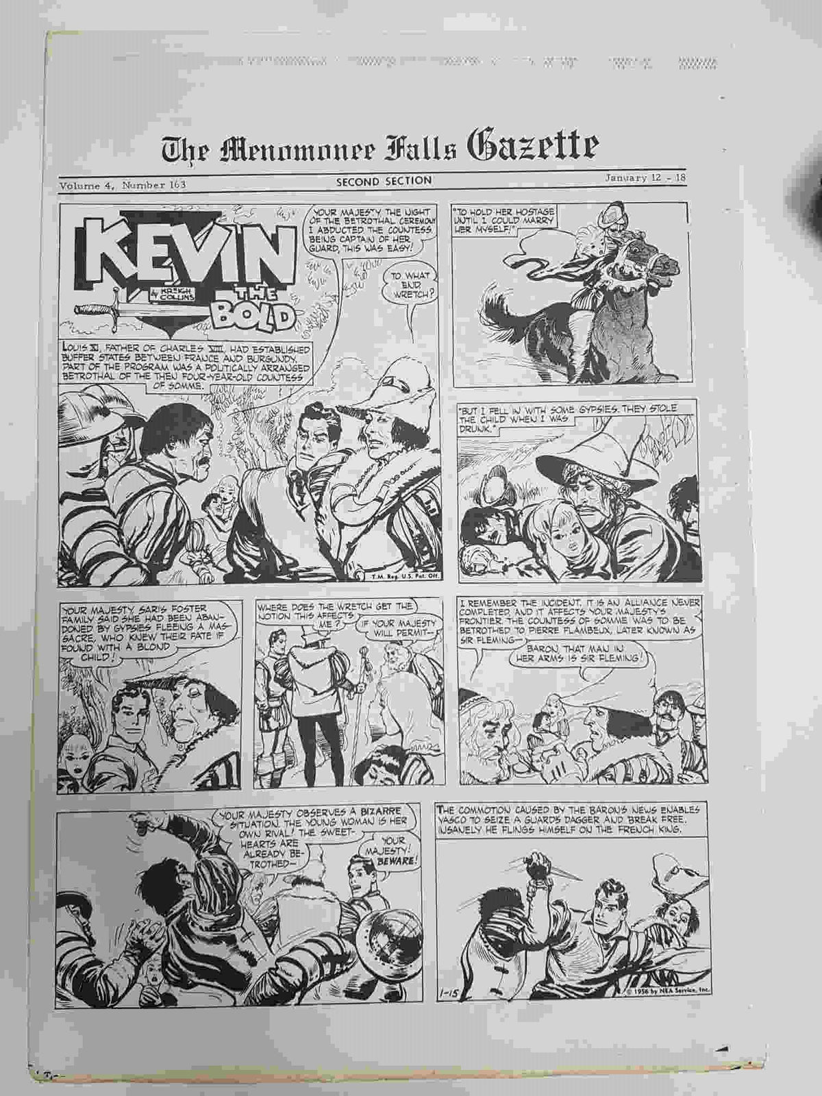 The Menomonee Falls Gazette volumen 4 numero 163 second section  (01.1975)