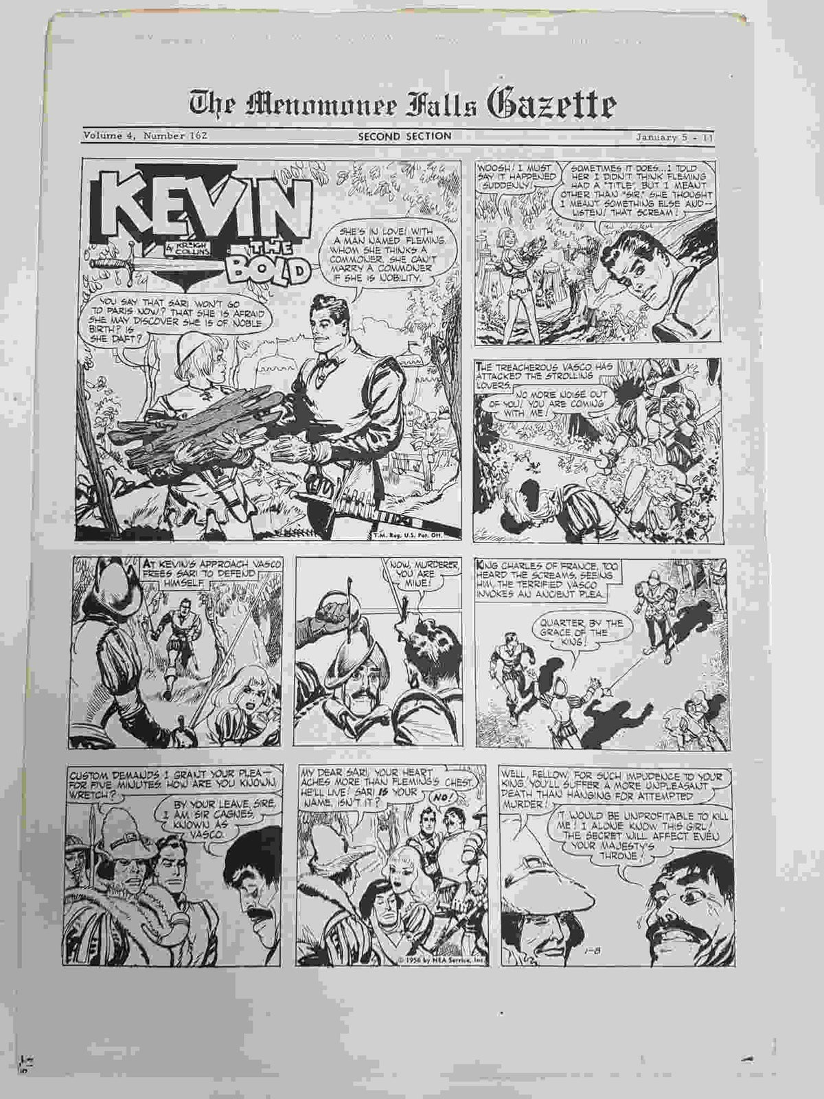 The Menomonee Falls Gazette volumen 4 numero 162 second section  (01.1975)