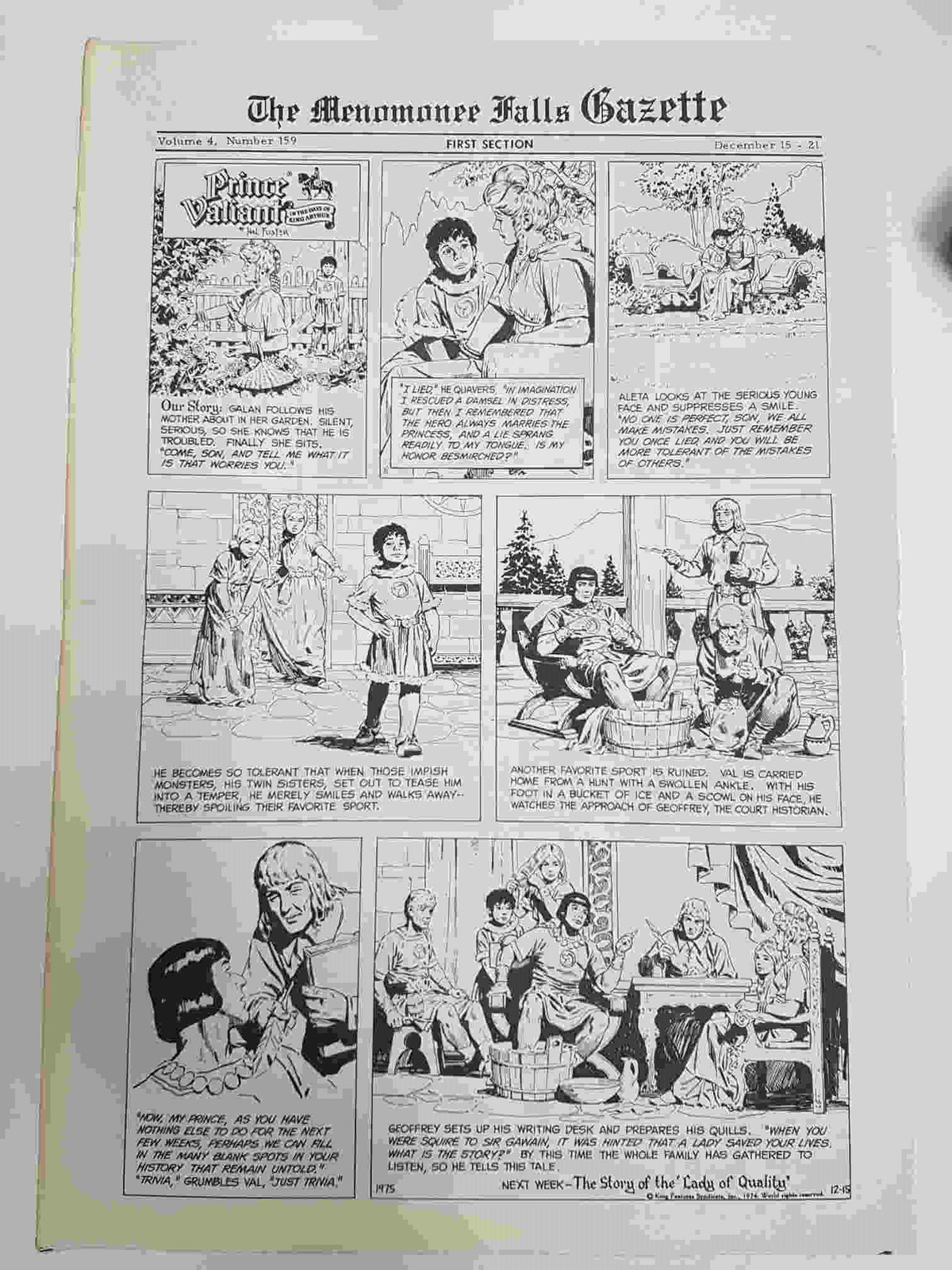 The Menomonee Falls Gazette volumen 4 numero 159 first section  (12.1974)