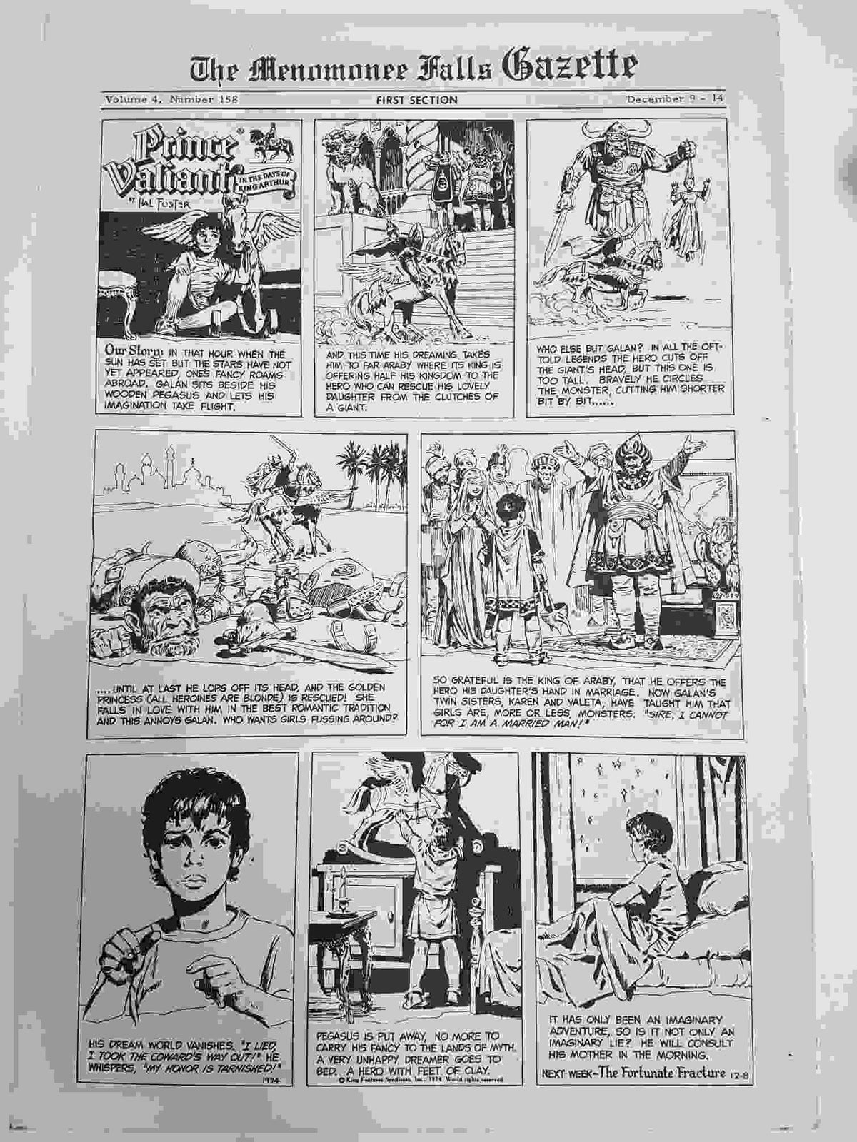 The Menomonee Falls Gazette volumen 4 numero 158 first section  (12.1974)