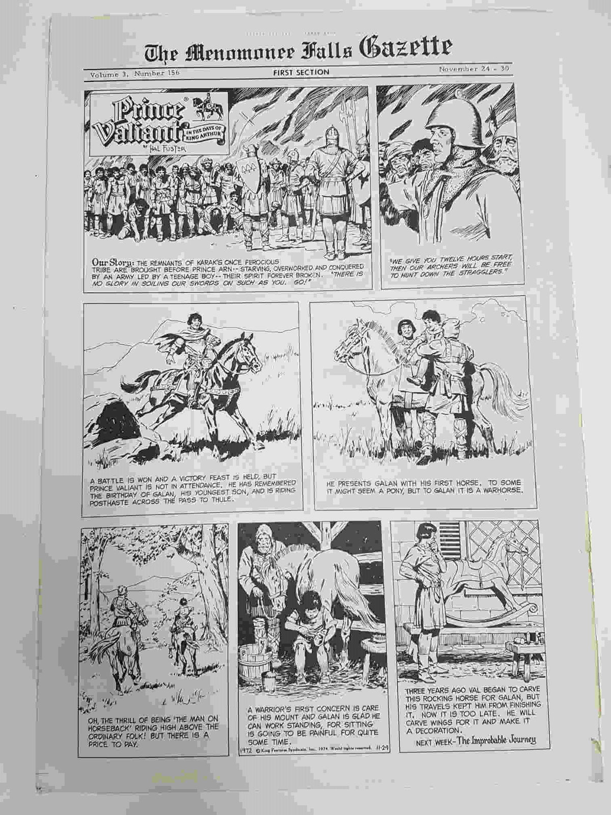 The Menomonee Falls Gazette volumen 3 numero 156 first section  (12.1974)