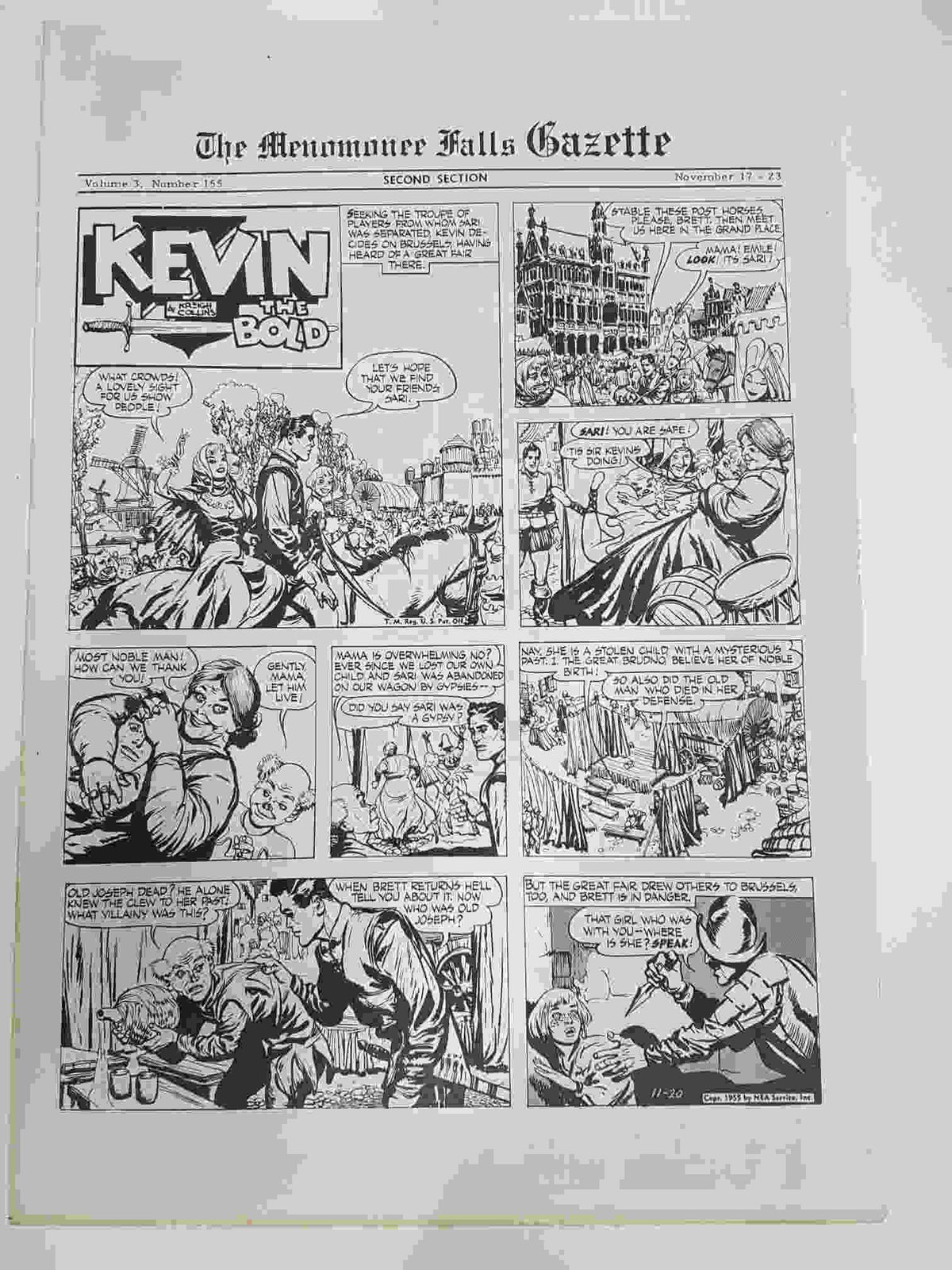The Menomonee Falls Gazette volumen 3 numero 155 second section  (11.1974)