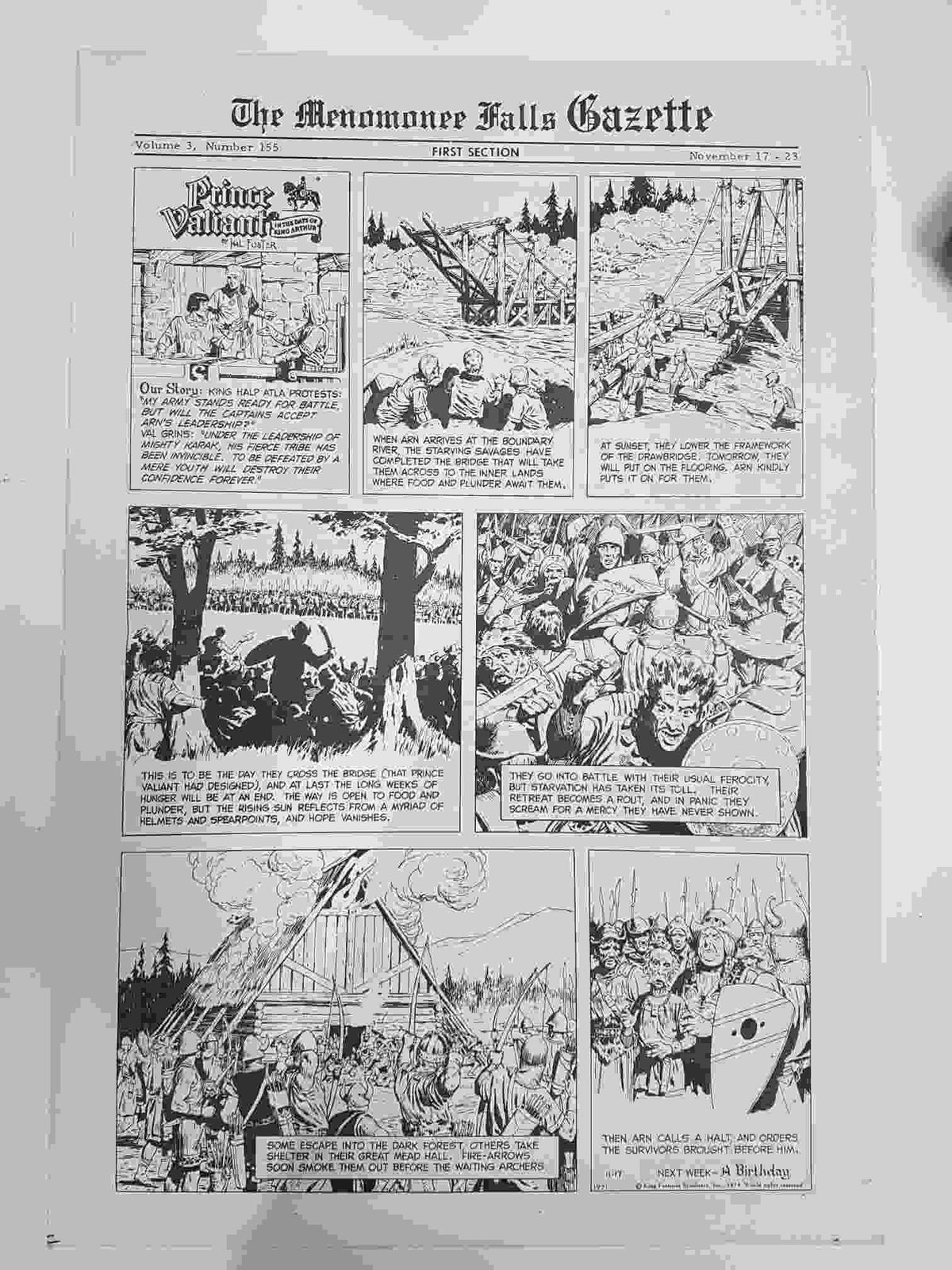 The Menomonee Falls Gazette volumen 3 numero 155 first section  (12.1974)