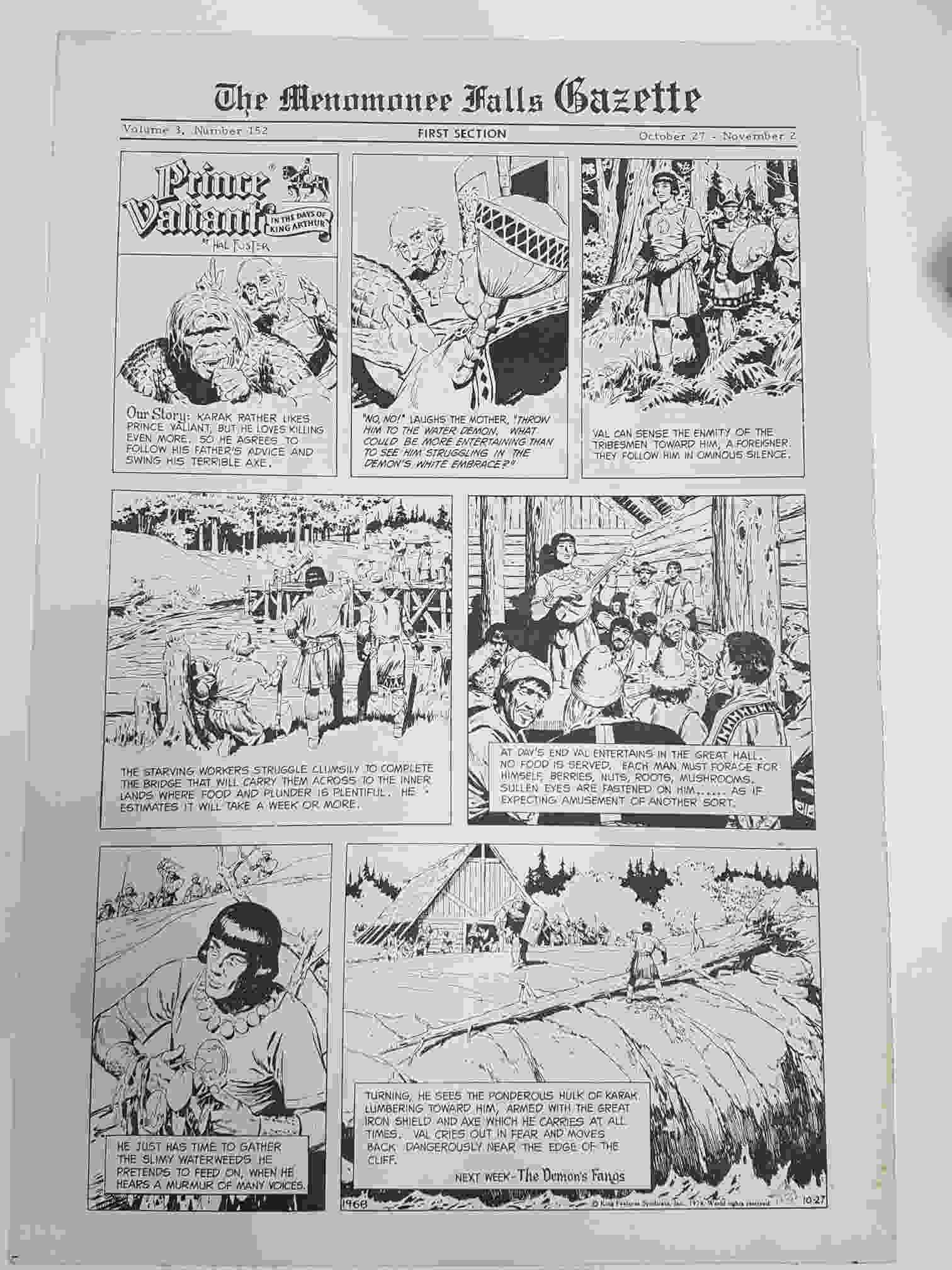 The Menomonee Falls Gazette volumen 3 numero 152 first section  (10.1974)
