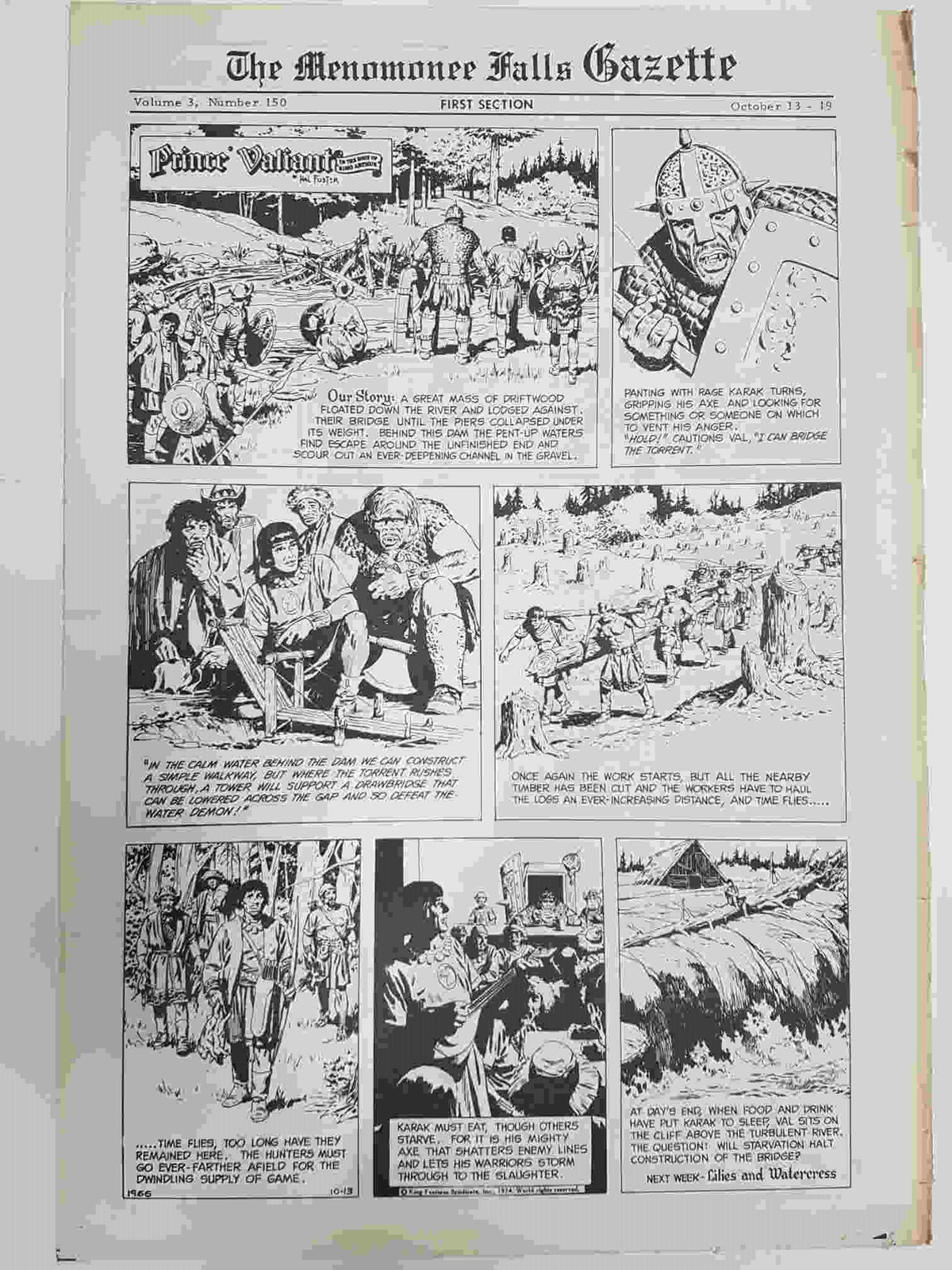 The Menomonee Falls Gazette volumen 3 numero 150 first section  (10.1974)
