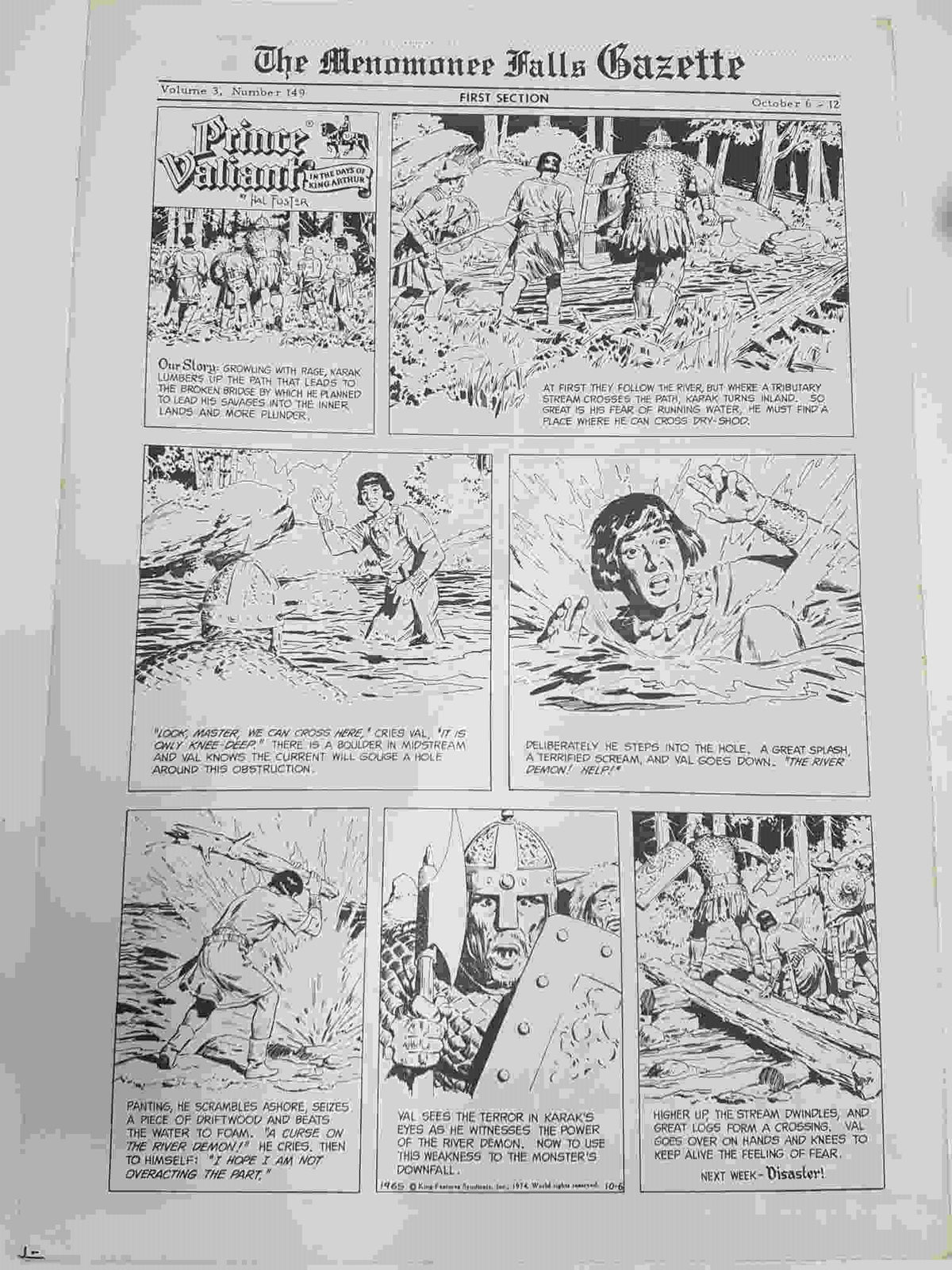 The Menomonee Falls Gazette volumen 3 numero 149 first section  (10.1974)