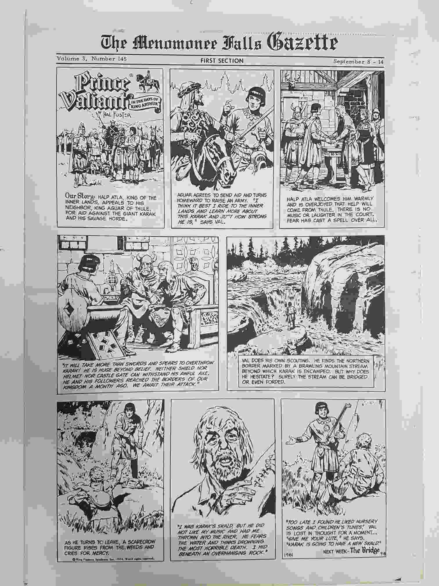 The Menomonee Falls Gazette volumen 3 numero 145 first section  (09.1974)