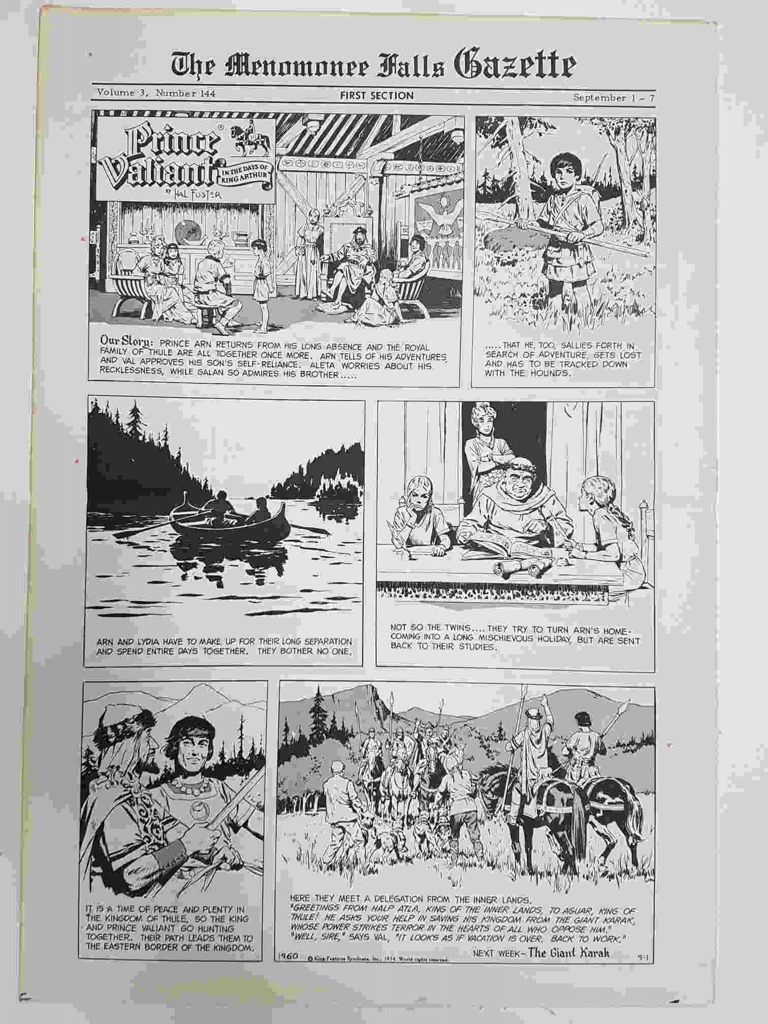 The Menomonee Falls Gazette volumen 3 numero 144 first section  (09.1974)