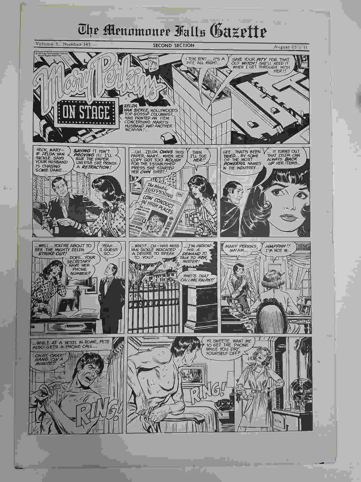 The Menomonee Falls Gazette volumen 3 numero 143 second section  (08.1974)
