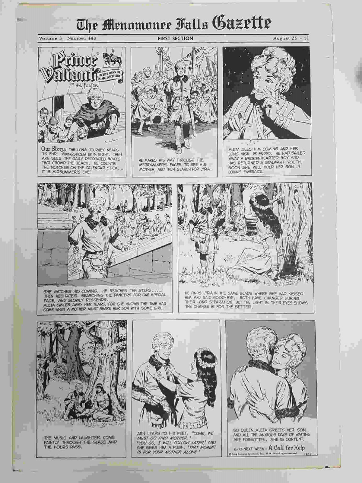 The Menomonee Falls Gazette volumen 3 numero 143 first section  (08.1974)