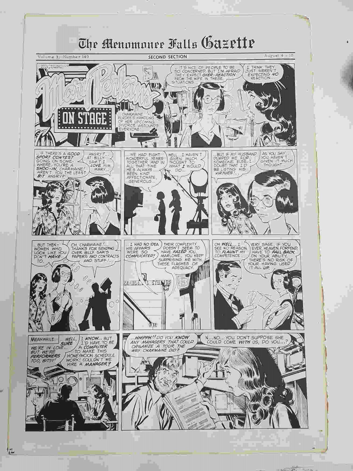 The Menomonee Falls Gazette volumen 3 numero 140 second section  (08.1974)