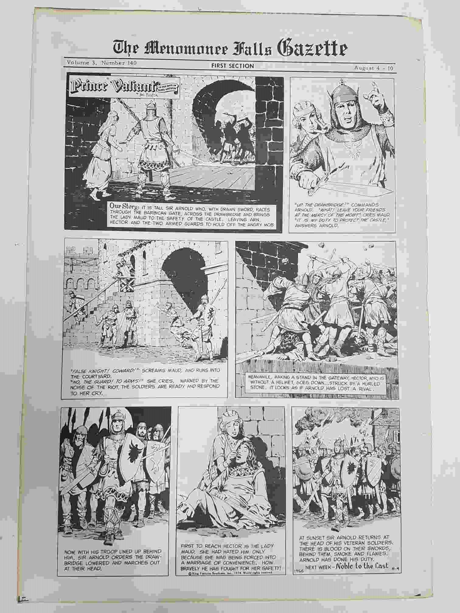 The Menomonee Falls Gazette volumen 3 numero 140 first section  (08.1974)