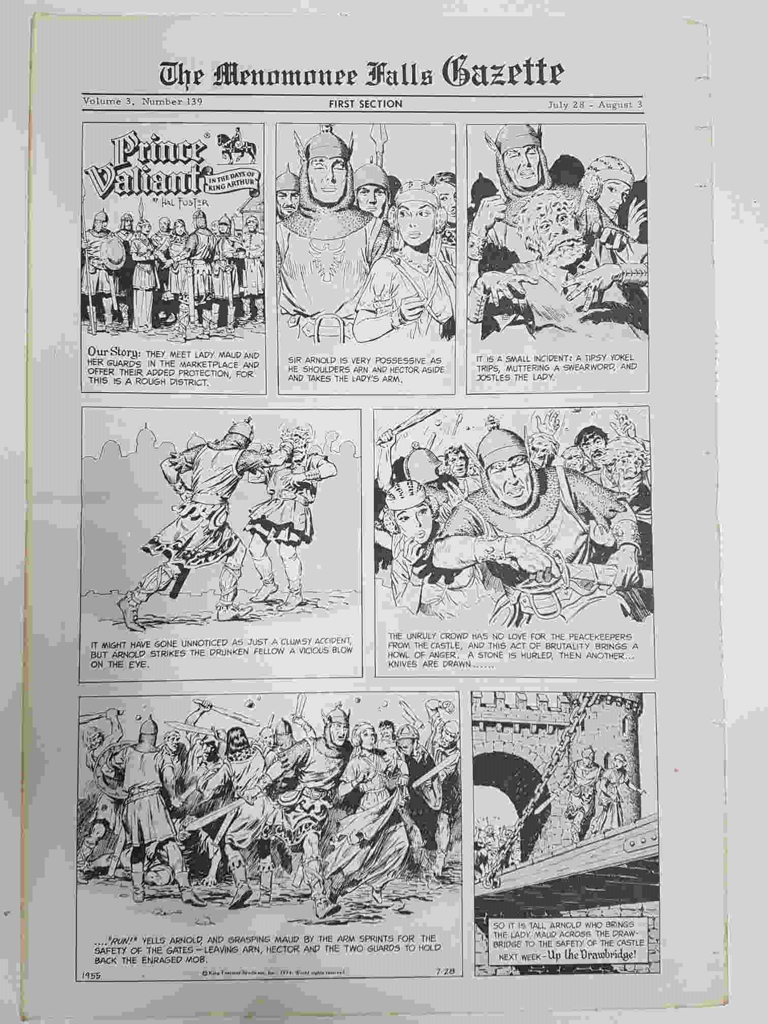 The Menomonee Falls Gazette volumen 3 numero 139 first section  (08.1974)