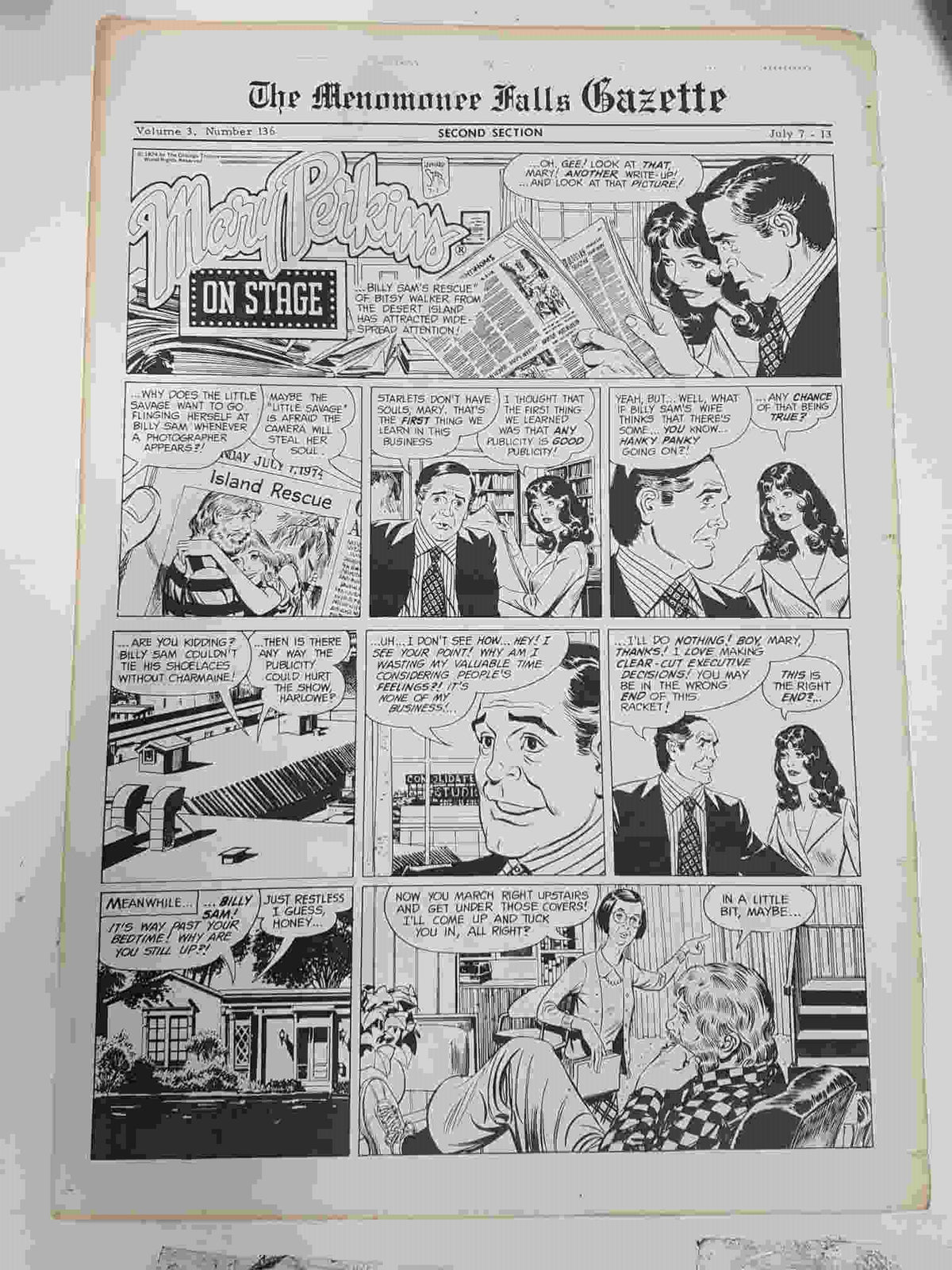 The Menomonee Falls Gazette volumen 3 numero 136 second section  (07.1974)
