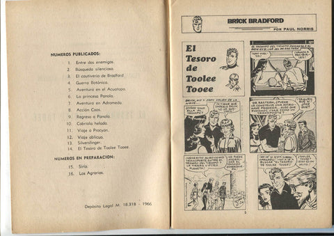 Heroes Modernos serie Brick Bradford numero 14: El tesoro de Toolee Tooee