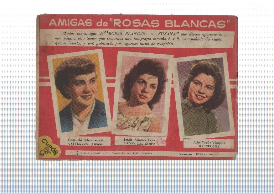 Rosas Blancas numero 043: ;La ultima travesura (numerado 1 trasera)