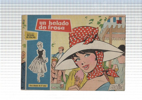 Rosas Blancas numero 036: Un helado de fresa (numerado 1 en trasera(