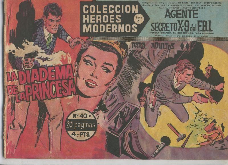 Heroes Modernos serie C, numero 40: Agente Secreto X-9 del FBI: numerado 4 en trasera)