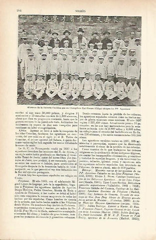 LAMINA ESPASA 5262: Alumnos de la Escuela Catolica en Chagshow-Kai-Hunan China