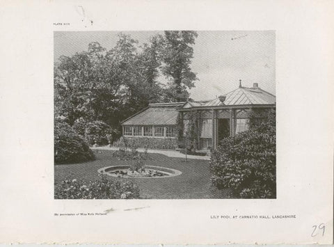 Jardines ingleses lamina 29: Lily Pool at Carnatic Hall, Lancashire