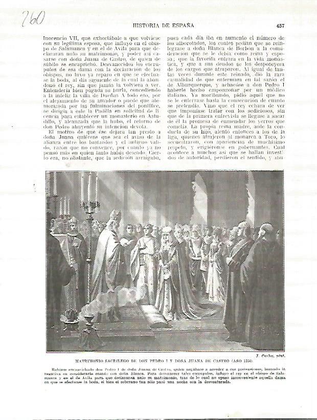 LAMINA 4773: Matrimonio de Pedro I y Juana de Castro