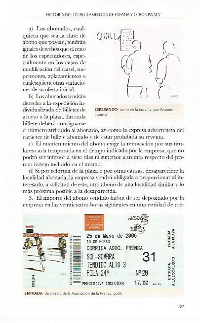 LAMINA COSSIO 50619: Entrada de 2006 pa la corrida de la Asociacion de la Prensa
