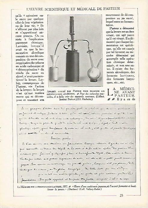 LAMINA 10028: Aparato usado por Pasteur para los analisis