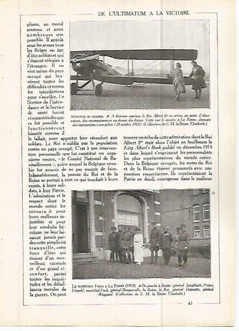 LAMINA 10197: Alberto de Belgica en avion militar en 1918