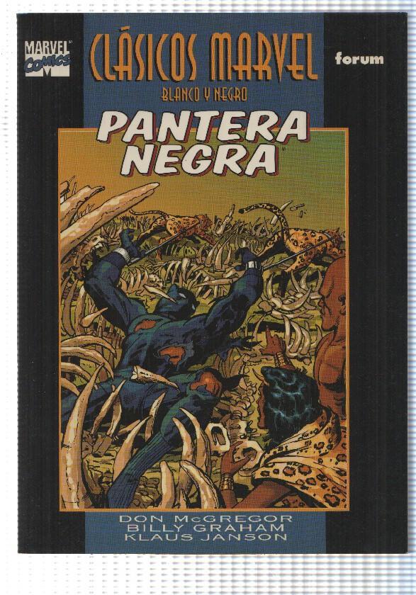 Pantera Negra, num 7 de Clasicos Marvel Blanco y Negro - La furia de la Pantera