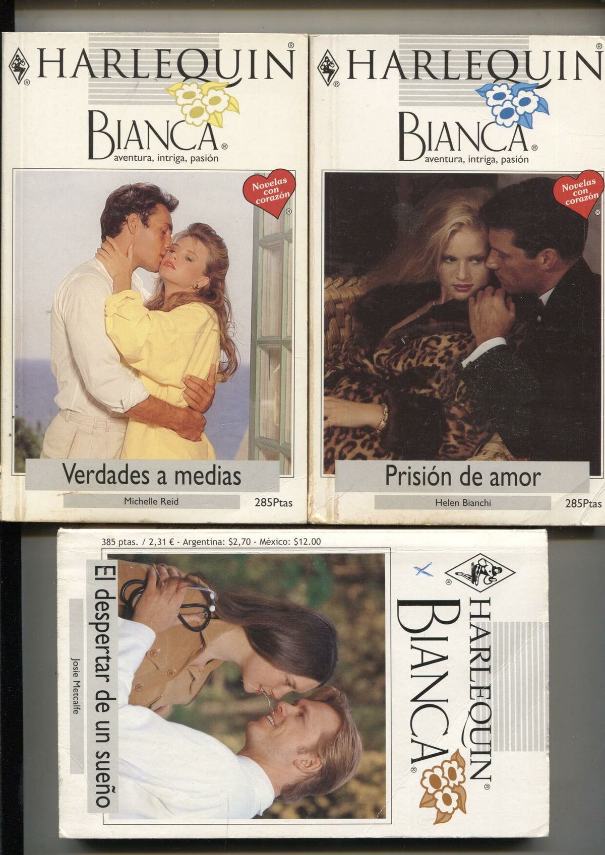 Lote numero 29: 3 novelas Romantica: El despertar de un sueño, Prision de amor, Verdades a medias