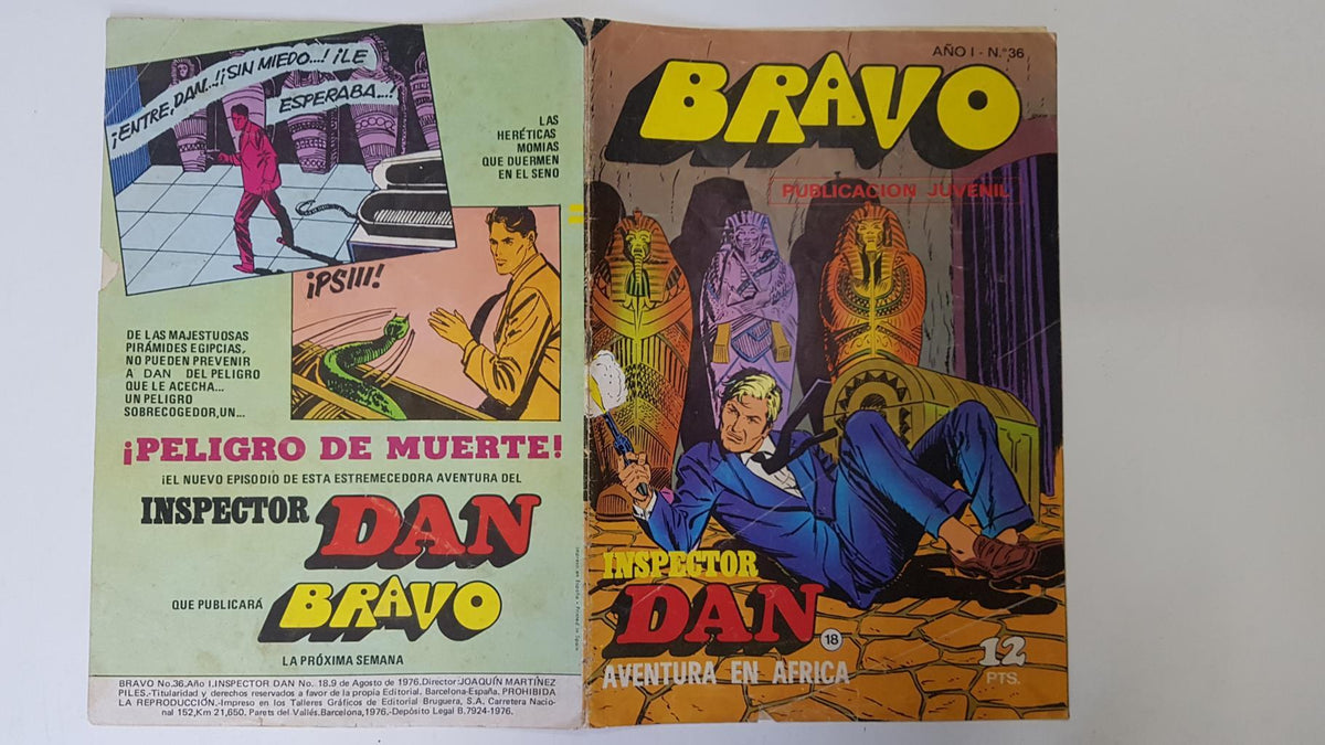 Bravo serie Inspector Dan numero 18: Aventura en Africa (numerado 1 en interior)