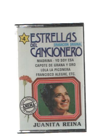 Cassette: ebano: Juanita Reina - vol 4 de Estrellas del Cancionero. Madrina, Yo soy esa, Lola la piconera