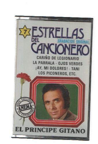 Cassette: ebano: El Principe Gitano - vol 7 de Estrellas del Cancionero. Cariño de Legionario, Ojos verdes