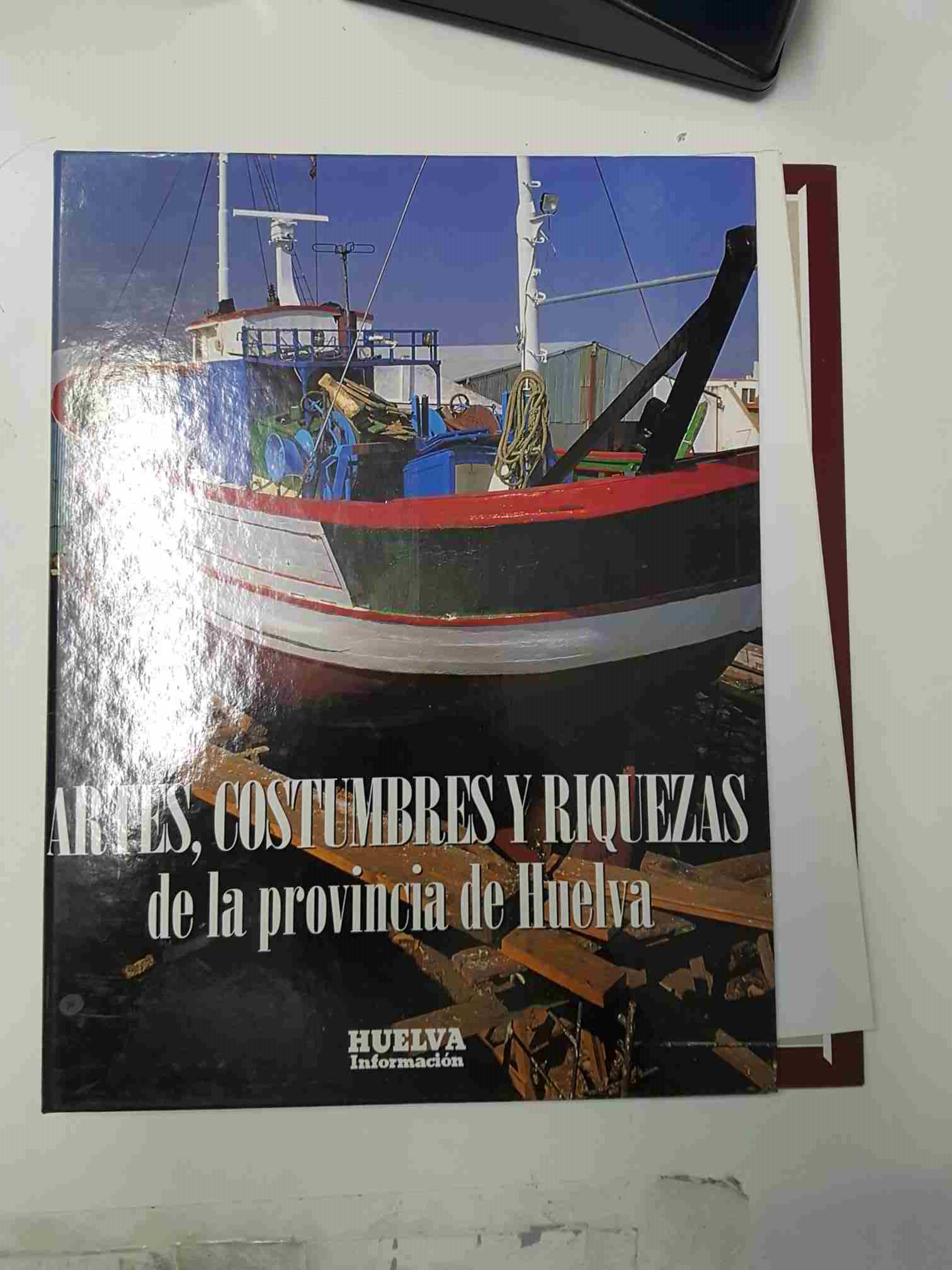 Cubierta y guarda Tomo 2 (nada mas): de la coleccion Artes, Costumbres y Riquezas de la provincia de Huelva