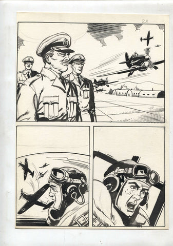 Dibujo Original: Tema Belico numerado 20 en trasera