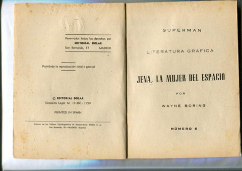 Superman de Dolar numero 06: Jena la mujer del espacio (no tiene la portada)
