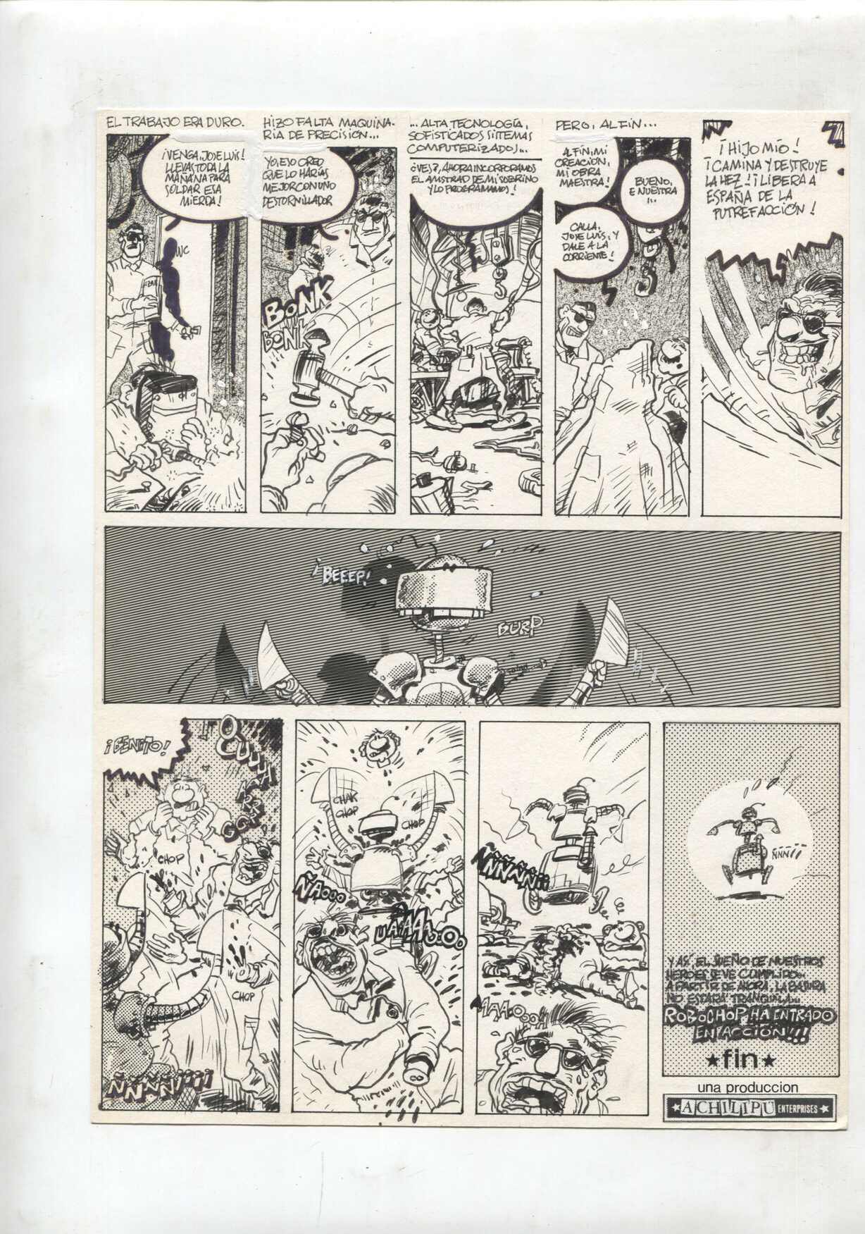 Dibujo Original: autor revista Makoki ? numerado 24 en trasera